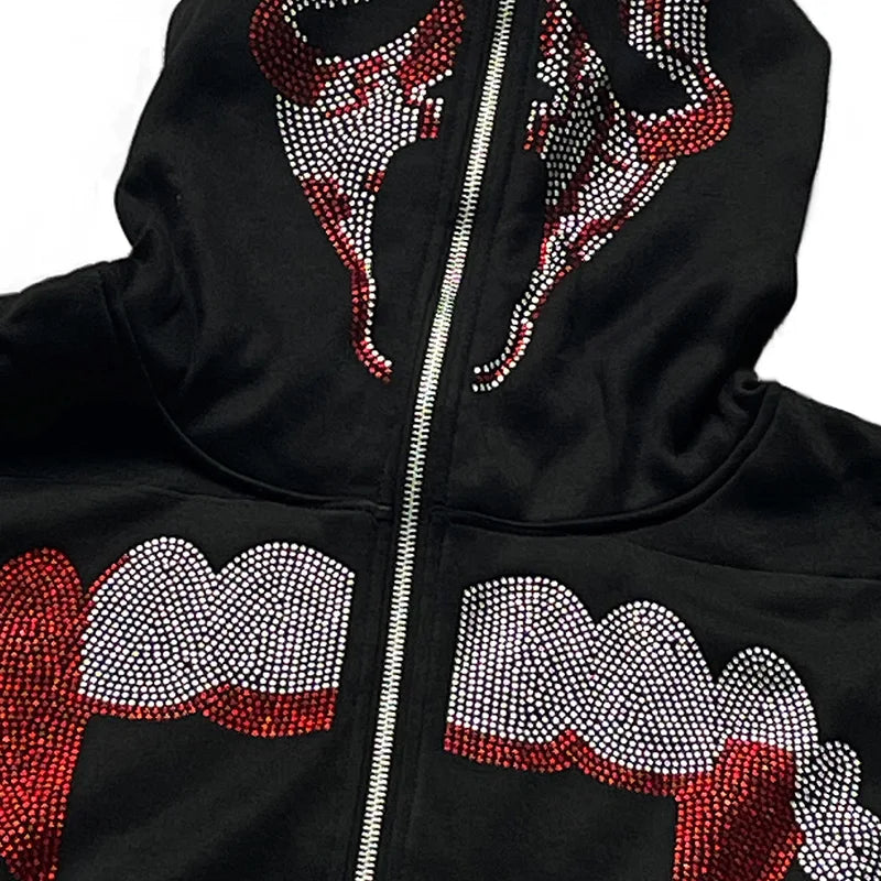 Teeth Zip Up Hoodie