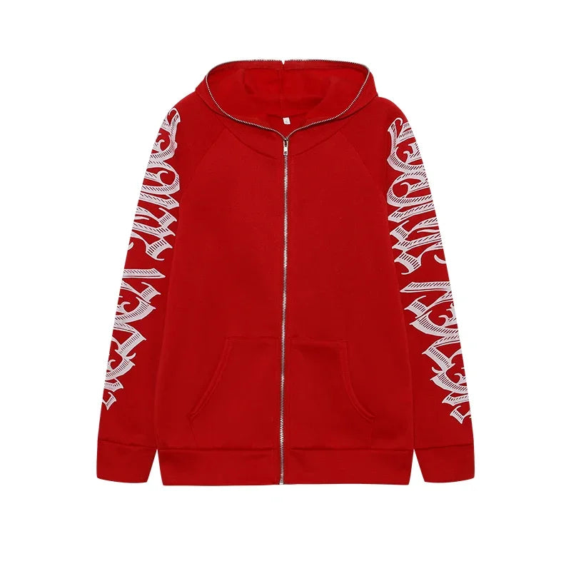 Zipper Monochrome Hoodie