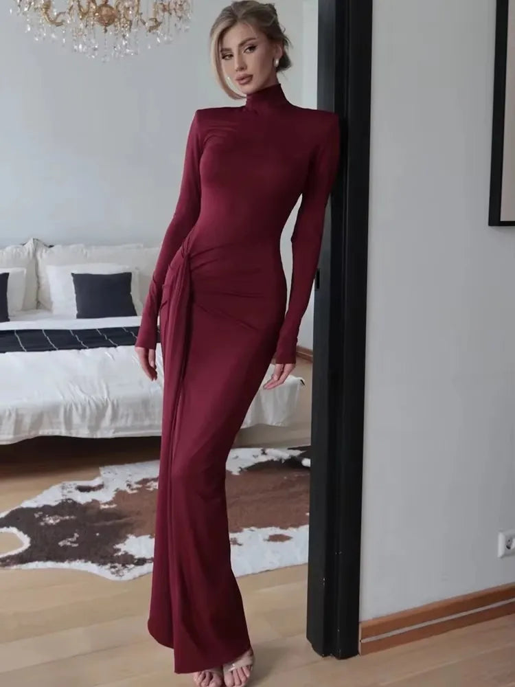 Turtleneck Long Sleeve Dress