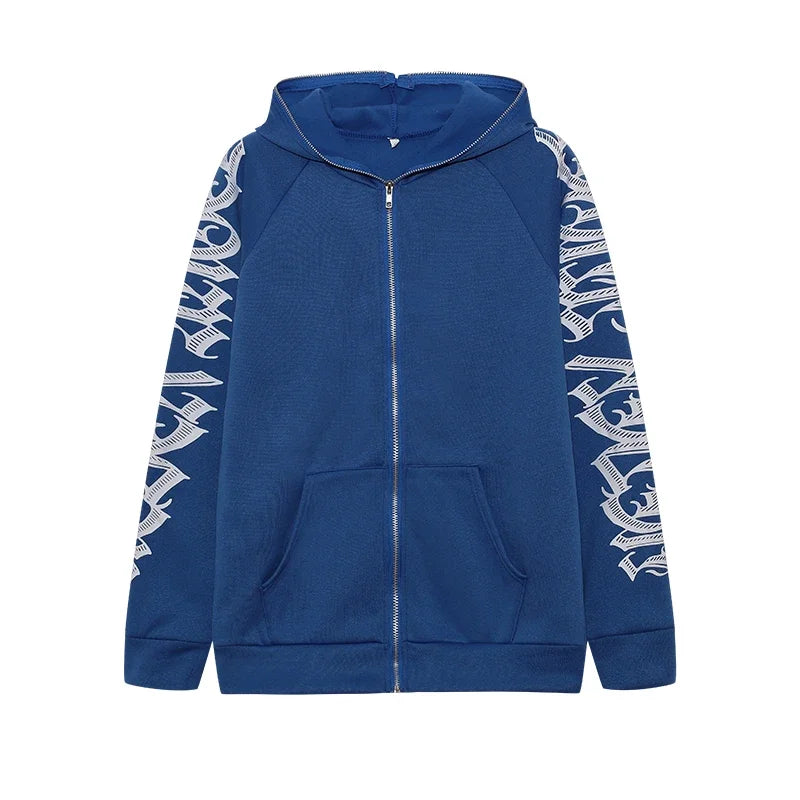 Zipper Monochrome Hoodie