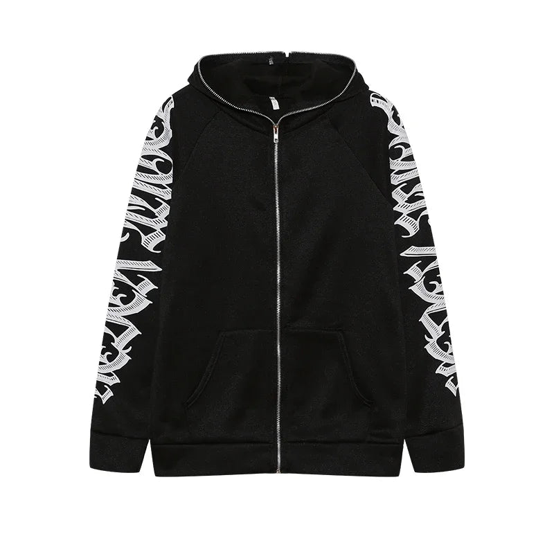 Zipper Monochrome Hoodie