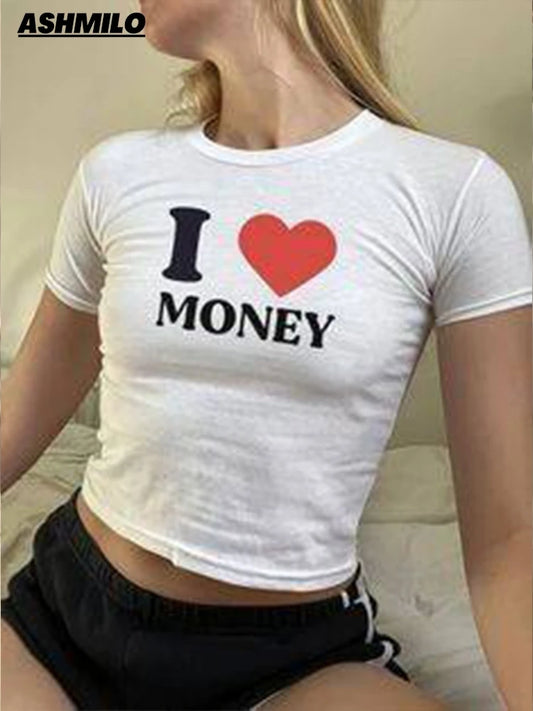 I Love Money Crop Top