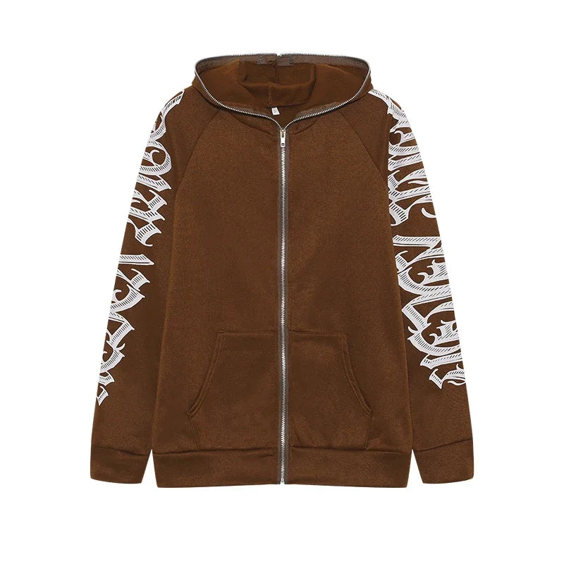 Zipper Monochrome Hoodie