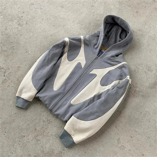 Retro Zipper Streetwear Hoodie