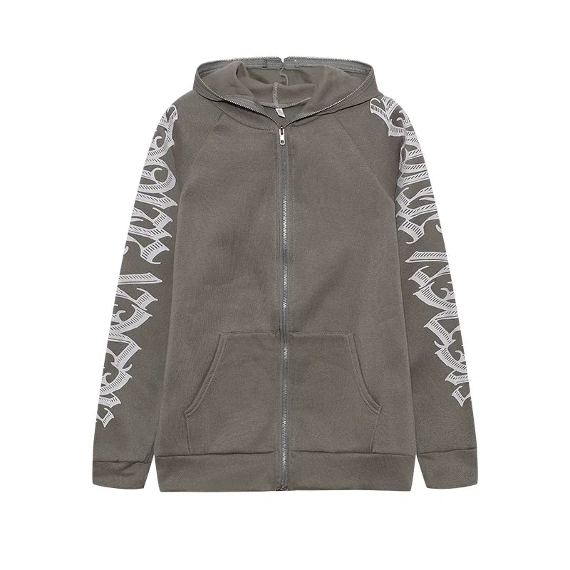 Zipper Monochrome Hoodie